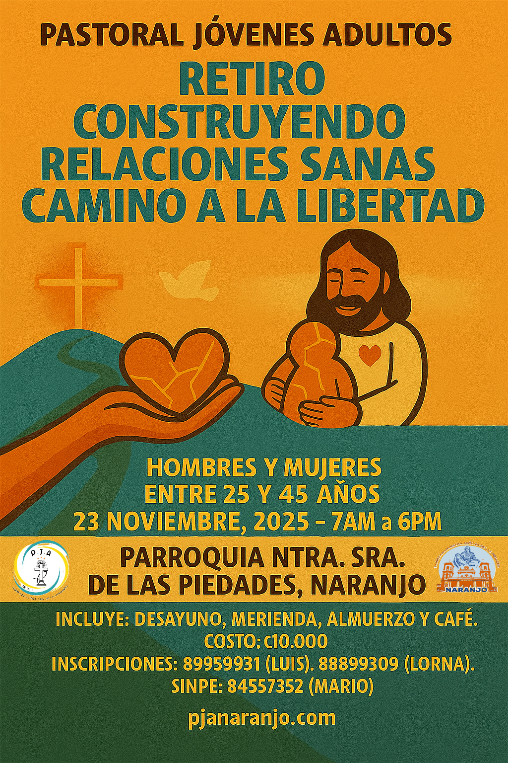 Póster del retiro Construyendo relaciones sanas camino a la libertad